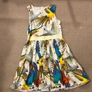 Molo Colorful Parrot Print Kids Dress